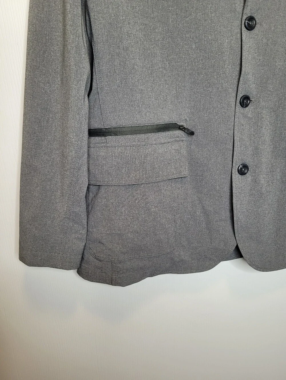 Eddie Bauer Travex Travel Blazer Jacket 48 Gray